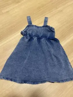 デニムワンピース　子ども服　女の子　100センチ　ワンピース　キッズ服