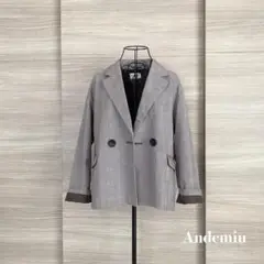 Andemiu アンデミュウ グレンチェックWジャケット