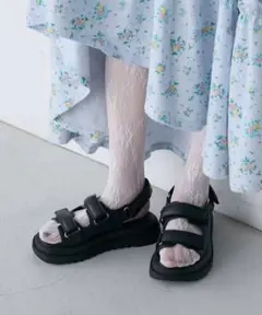新品　【forksy.】パフィーベルトサンダル