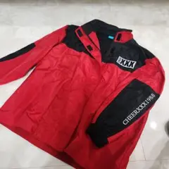 試着のみ　CHEER XXX 1988 赤黒ナイロン　ウィンドブレーカー　M