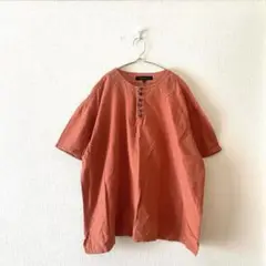 ☆【ナチュラルベーシック】Tシャツ 綿100% ハーフボタン スリットLL-3L