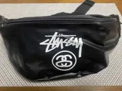STUSSY ウエストバッグ ボディバッグ ブラック ロゴ入り