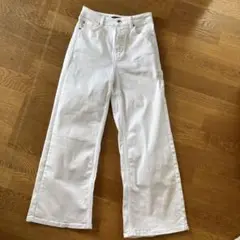 Massimo Dutti ホワイト ワイドデニム