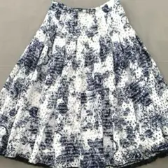 インゲボルグ INGEBORG レース スカート ブルー系 花柄 9号