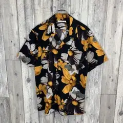 smospe 半袖 オープンカラー 開襟 花柄 アロハ シャツ 2XL