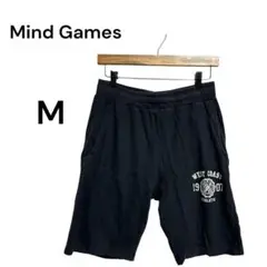 Mind Games ロゴ入りハーフパンツ M 黒
