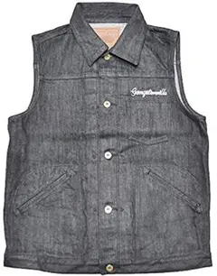 GANGSTERVILLE ギャングスタービル 牛革 レザーベスト　黒 GANGSTERVILLE ギャングスタービル/THUG VEST COWHIDE BLACK