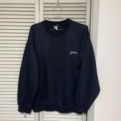 Pilar ネイビー クルーネック スウェット