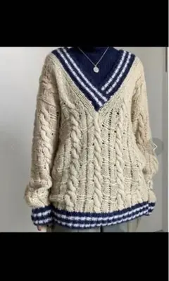 Ameri vintage SOFT CABLE TILDEN KNIT TOP
