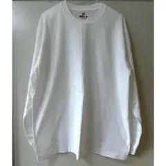 〈ほぼ新品〉Hanes BEEFY-T XL ホワイト 長袖(シミあり)