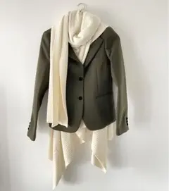 sacai ニットストールドッキングジャケット コート