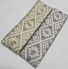 インド刺繍リボン　各約１m 　2本セット