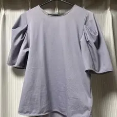 【ROPE】パフスリーブ ストライプ トップス