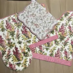 美品 ローラアシュレイ キッチンマット 玄関マット トイレマットセット 4点