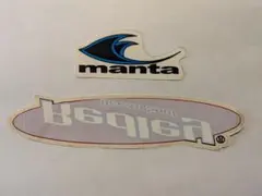 ボディーボード　マンタ　レドリー　ステッカー　２枚セット