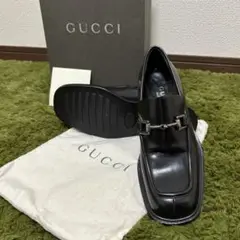 美品】GUCCIグッチホースビットローファー 黒 レディース 22.5cm 35