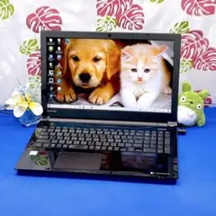 初期設定済！初心者向け✨東芝黒ノートパソコン 快適SSD ブルーレイカメラ付薄型