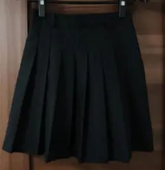 黒 ミニ プリーツスカート M