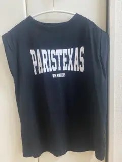 PARISTEXAS ノースリーブTシャツ ブラック