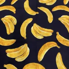 ♡produced by atuko♡黒地♡BANANA柄♡生地幅×52cm