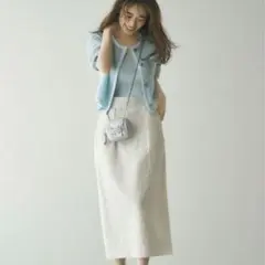美品Apuweiser-riche スパンコール半袖カーデアンサンブル