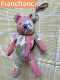 Francfranc フランフラン　花柄　クマ　キーホルダー
