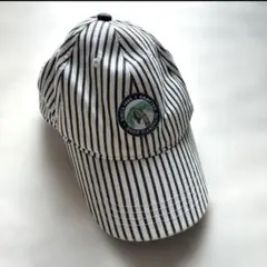 【美品】H&M キッズ　帽子　キャップ　ストライプ柄　51-53