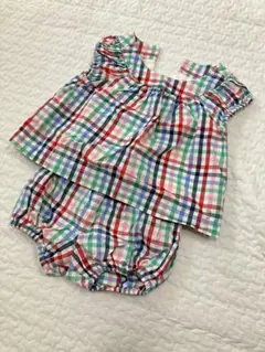美品　GAP チェック柄セットアップ　80cm