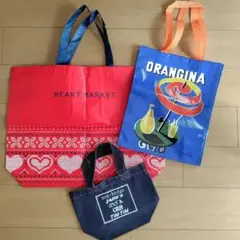 ノベルティバック　3点セットHEART MARKET 　ORANGINA