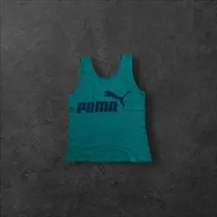 PUMA プーマ タンクトップ ノースリーブTシャツ メンズ グリーン系 ロゴ