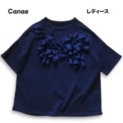 Canae カナエ 半袖スウェットTシャツ 花柄フリル L~XLサイズ 極美品