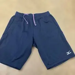 中古Mizuno ネイビー パンツ ドローストリング付きレディースXL