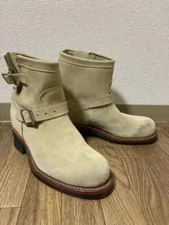 ベージュスエード！ショートエンジニア！ビッグサイズ9-1/2E！チペワ91070 チペワ ショートスエードエンジニア 91070 黒タグ | HOPESMORE