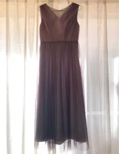 試着のみ✨結婚式 お呼ばれドレス プリーツドレス パーティードレス Mサイズ