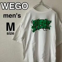 【匿名配送】WEGO ウィゴー　メンズ　半袖　Tシャツ　グリーンロゴ　M