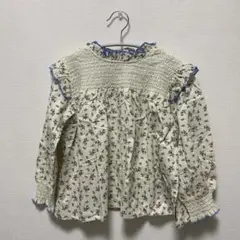 新品未使用　110size 花柄長袖シャツ