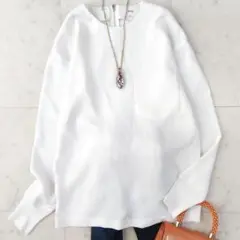 HYKE ハイクCREW NECK L/SLV BLOUSE