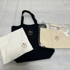 バレリーナ　キャンバス トートバッグ 2個セット＋ハンカチ1枚　バレエ