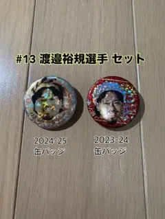 #13 渡邉裕規選手セット(缶バッジ×2)バラ売りも可