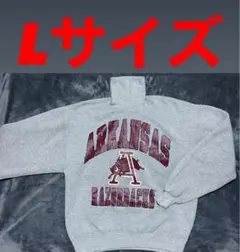 ARKANSAS RAZORBACKS 古着 スウェット グレー USA L