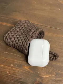 ハンドメイドブラウンのパラコードAirPodsケース