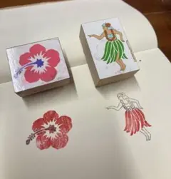 ハイビスカス フラダンス スタンプ セットUSED