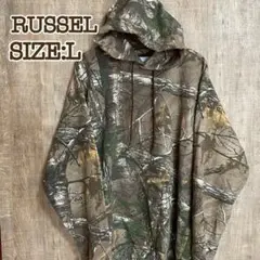 RUSSEL ラッセル プルオーバーパーカー リアルツリーカモフラ 迷彩 L