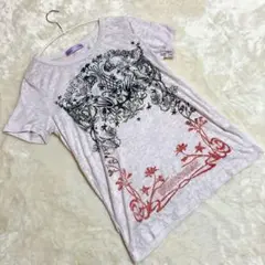 gleam: グリーム ＊ Tシャツ トップス 半袖 透け感 (M)