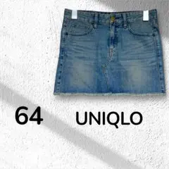 【UNIQLO】デニムミニスカート ウエスト64