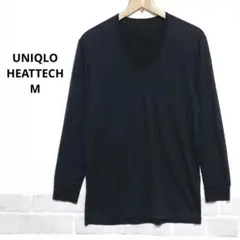 HEATTECH メンズ 長袖カットソー Vネック ブラック ロンT i141
