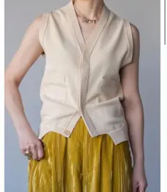 JUN MIKAMI HIGHT TWIST YARN VEST