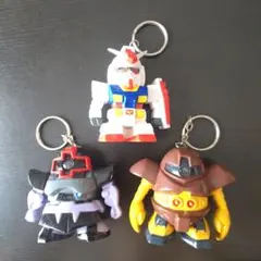1998年 機動戦士ガンダム ライト付き キーホルダー 3体セット