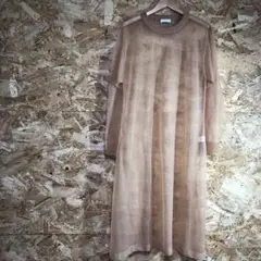 【 5590番】united arrows ロングワンピース　シースルー　M