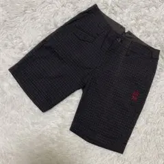 【美品】PEARLY GATES ショートパンツ サイズO チェック柄 刺繍